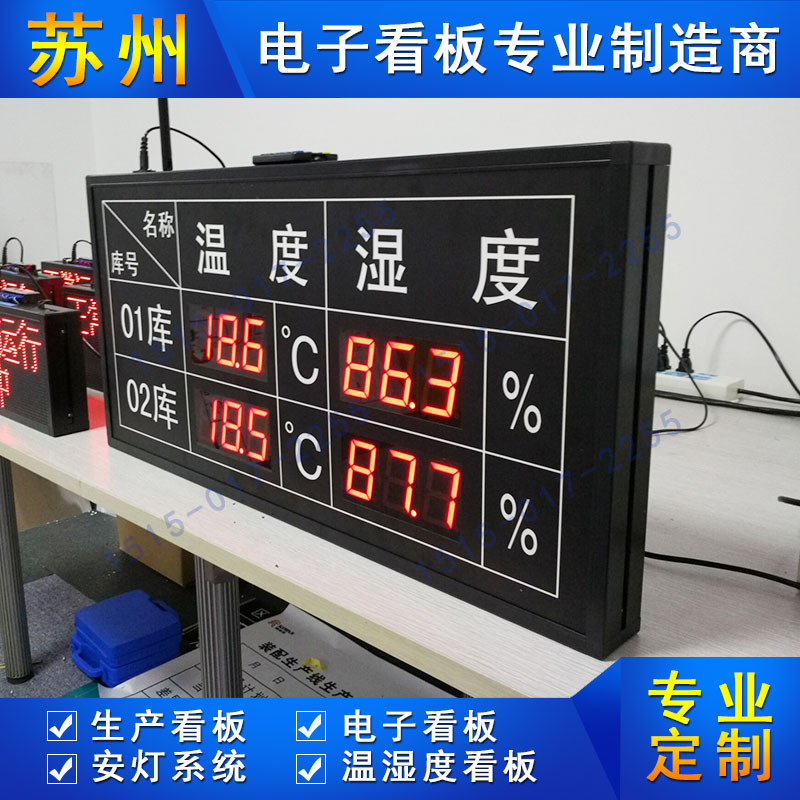 倉(cāng)庫(kù)機(jī)房溫濕度電子看板